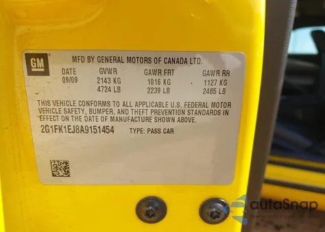 2010 Chevrolet Camaro 2Ss z USA, uszkodzony, nr VIN 2G1FK1EJ8A9151454